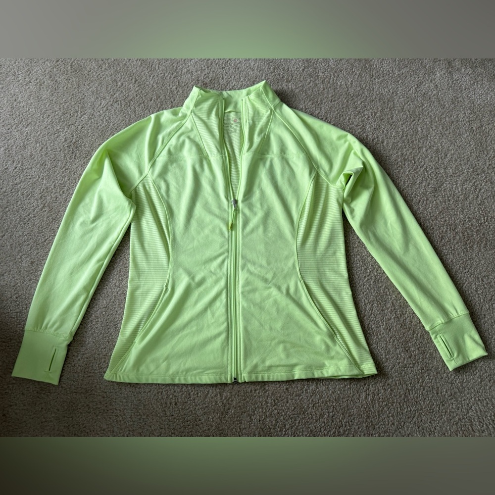 Women’s Tangerine zip up activewear jacket size large